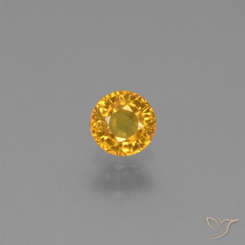 0.62ct Naturel Doré foncé Saphir, Tour, VVS