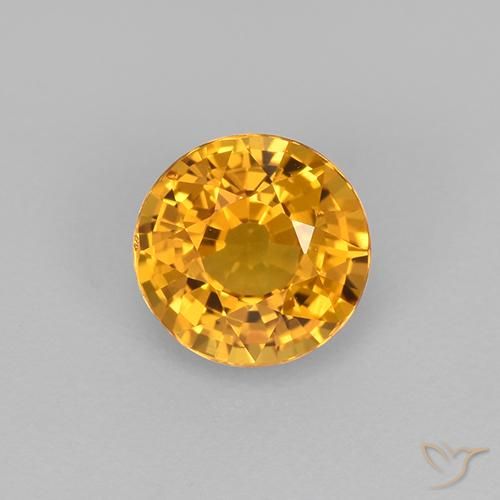 0.83ct Naturel Orange doré profond Saphir, Tour, VVS-VS