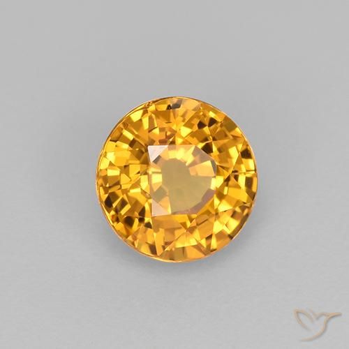 Saphir Orange doré profond naturelle Tour, 0.83 ct, VVS-VS