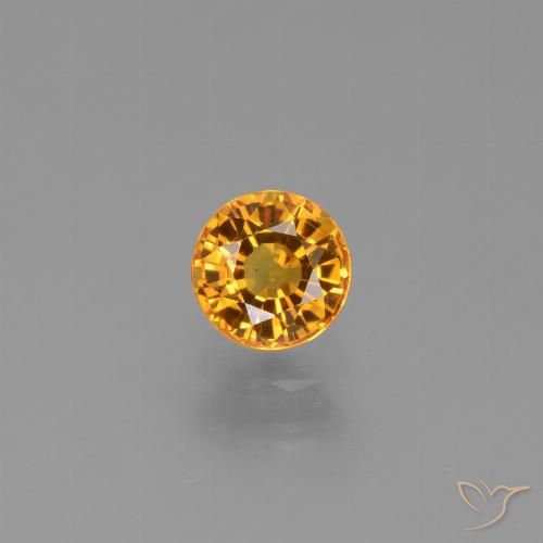 0.90ct Naturel Or orange foncé Saphir, Tour, VVS-VS