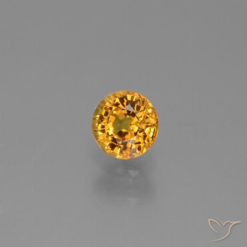 0.72ct Naturel Doré-orange foncé Saphir, Tour, VVS-VS