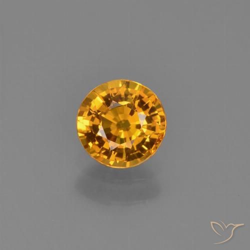 0.70ct Naturel Or orange foncé Saphir, Tour, VVS-VS