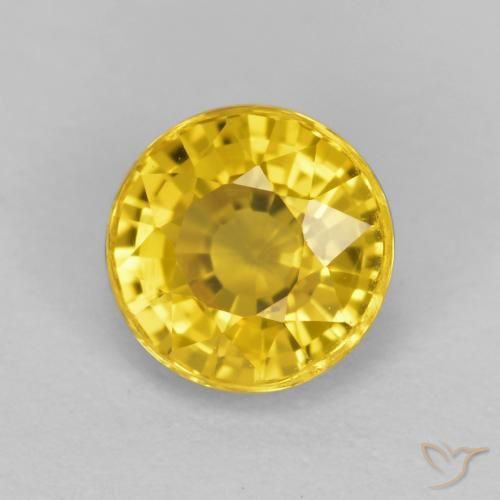 Saphir Doré naturelle Tour, 0.72 ct, VVS-VS