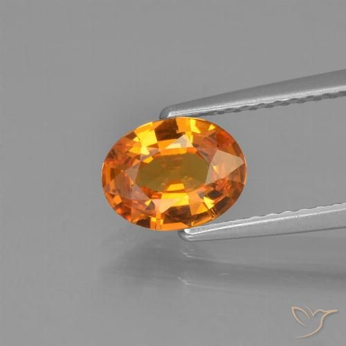 1.05ct Naturel Orange foncé Saphir, ovale, VVS-VS