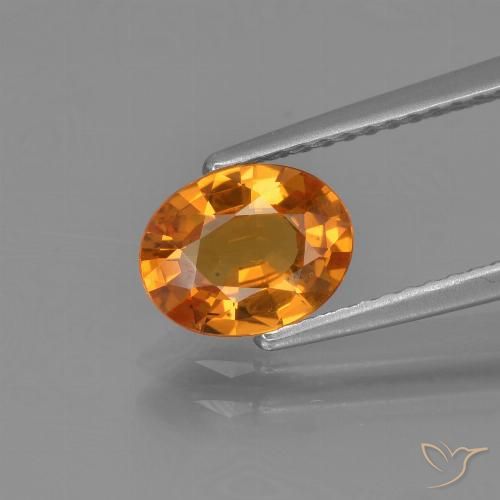 1.32ct Naturel Orange foncé Saphir, ovale, VS-SI