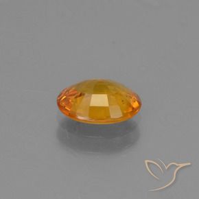 Saphir Orange foncé naturelle ovale, 1.32 ct, VS-SI