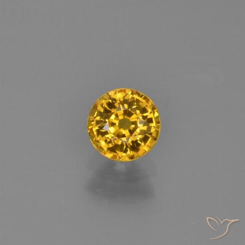 0.65ct Naturel Doré Saphir, Tour, VVS-VS