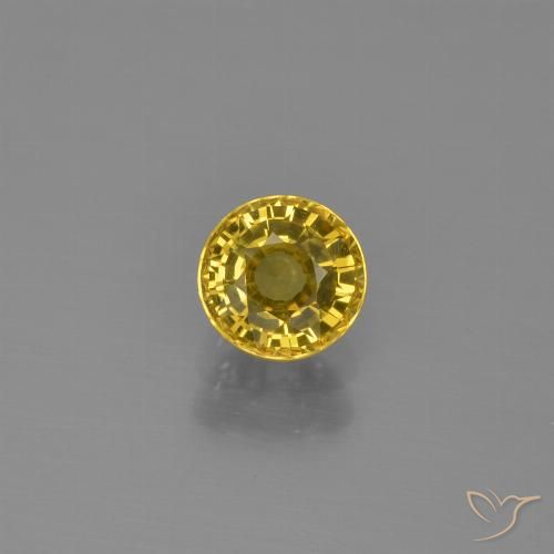 0.63ct Naturel Doré jaunâtre Saphir, Tour, VVS-VS