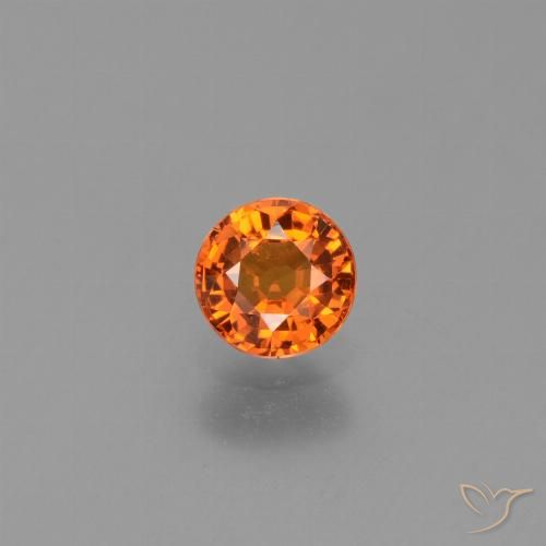 0.66ct Naturel Orange vif Saphir, Tour, VVS-VS