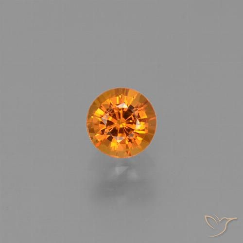 0.64ct Naturel Abricot orange Saphir, Tour, VVS-VS