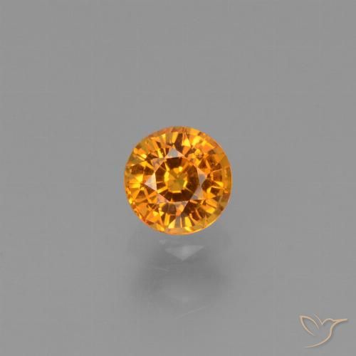 0.76ct Naturel Abricot orange Saphir, Tour, VVS-VS