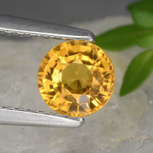 0.83ct Naturel Doré foncé Saphir, Tour, VVS