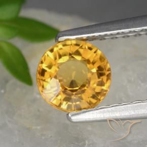 Saphir Doré foncé naturelle Tour, 0.83 ct, VVS