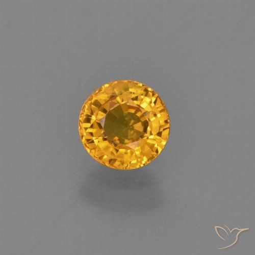 0.76ct Naturel Orange doré profond Saphir, Tour, VVS