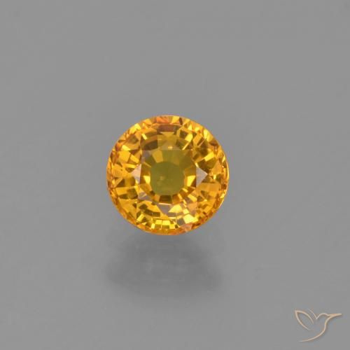 0.66ct Naturel Orange doré profond Saphir, Tour, VVS-VS