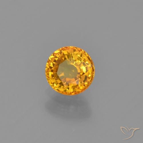 Saphir Orange doré profond naturelle Tour, 0.66 ct, VVS-VS