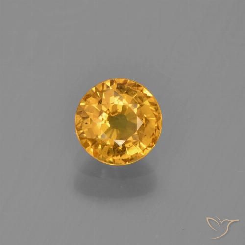 0.73ct Naturel Orange doré profond Saphir, Tour, VS
