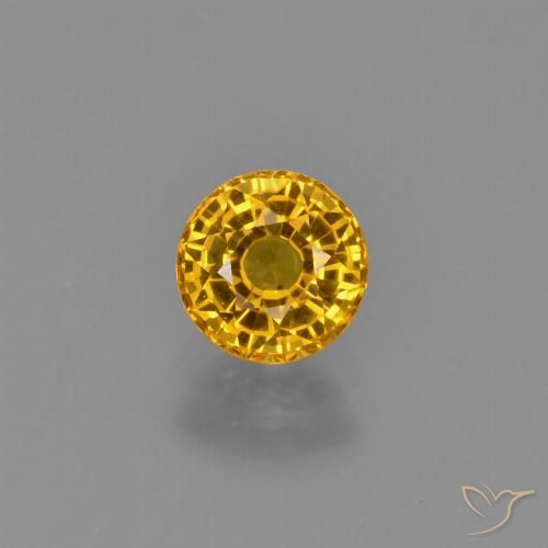0.72ct Naturel Doré foncé Saphir, Tour, VVS
