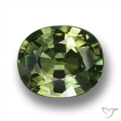 4.54ct Naturel Vert moyen-foncé Saphir, ovale, VVS-VS