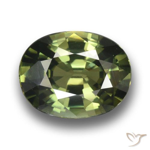3.38ct Naturel Vert moyen-foncé Saphir, ovale, VVS-VS
