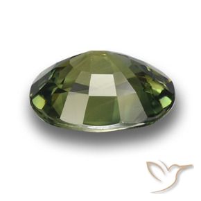 Saphir Vert moyen-foncé naturelle ovale, 3.38 ct, VVS-VS