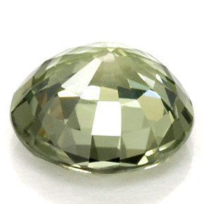 Saphir vert naturelle coupe roude, 1,06 ct, VS