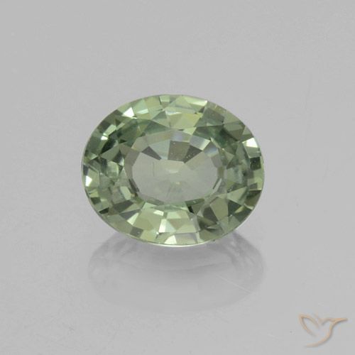 0.72ct Naturel Forêt verte Saphir, ovale, VVS, Photo A