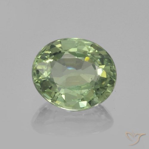 0.80ct Naturel Vert sauge léger Saphir, ovale, VVS-VS