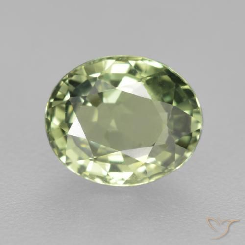 0.78ct Naturel Vert clair Saphir, ovale, VVS-VS