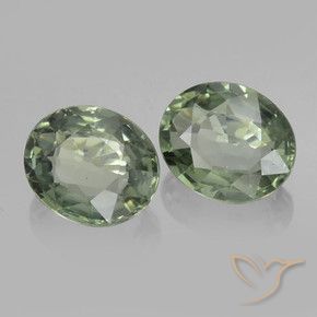 Shop natural 1.53ct Vert terreux Saphir gems, ovale, from Tanzanie at GemSelect. In stock, global shipping!