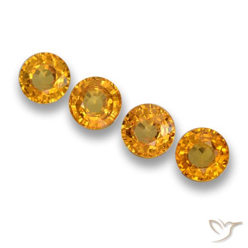 2.29ctw Naturel Doré-orange foncé Saphir, Tour, VVS-VS