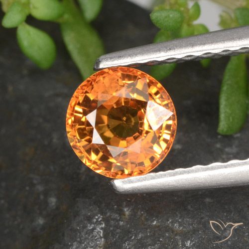 0.72ct Naturel Orange feu Saphir, Tour, VVS-VS