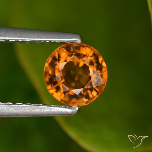 0.88ct Naturel Orange moyen-foncé Saphir, Tour, VVS-VS