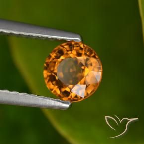 Saphir Orange moyen-foncé naturelle Tour, 0.88 ct, VVS-VS
