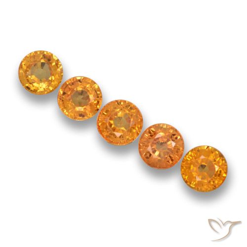 2.86ctw Naturel Or orange foncé Saphir, Tour, VS
