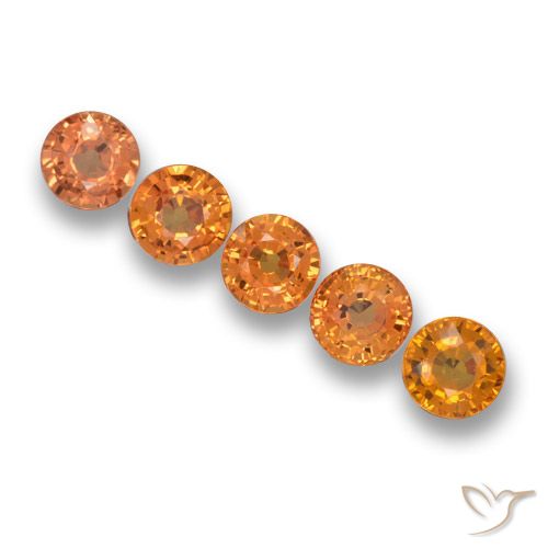 2.95ctw Naturel Orange moyen Saphir, Tour, VVS-VS