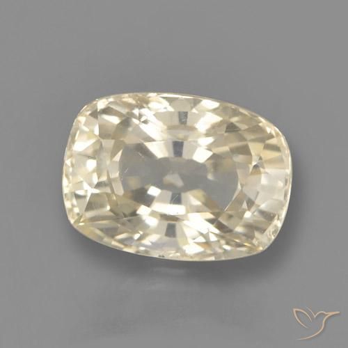 1.45ct Naturel Jaune clair Saphir, Coussin, VVS