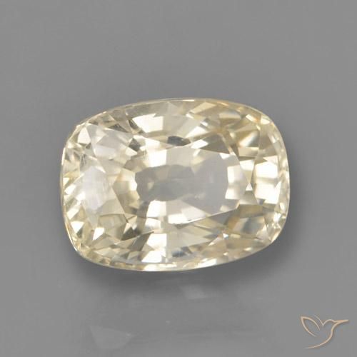 Saphir Jaune clair naturelle Coussin, 1.45 ct, VVS