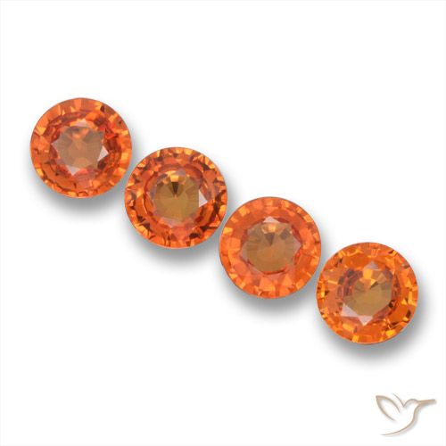 2.19ctw Naturel Orange rougeâtre Saphir, Tour, VVS-VS