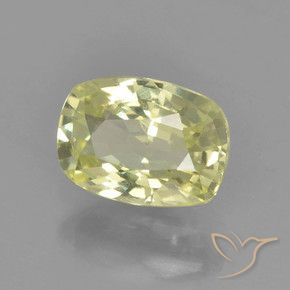 Saphir Jaune citron naturelle Coussin, 1.06 ct, VVS-VS