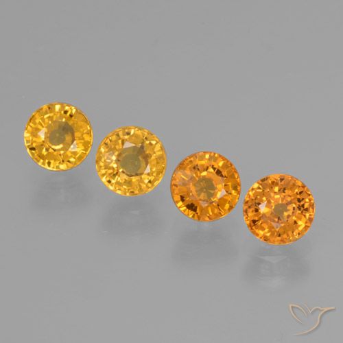 2.69ctw Naturel Orange moyen Saphir, Tour, VVS-VS