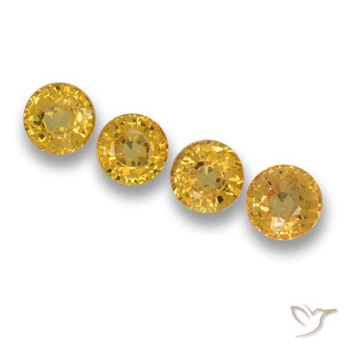 2.69ctw Naturel Doré profond Saphir, Tour, VVS-VS