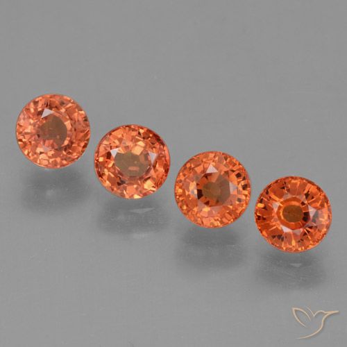 2.79ctw Naturel Orange feu Saphir, Tour, VVS-VS