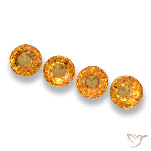 2.62ctw Naturel Or orange foncé Saphir, Tour, VVS-VS