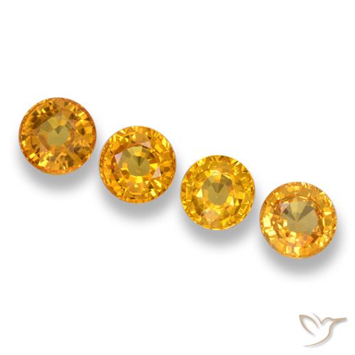 2.55ctw Naturel Orange doré profond Saphir, Tour, VVS-VS