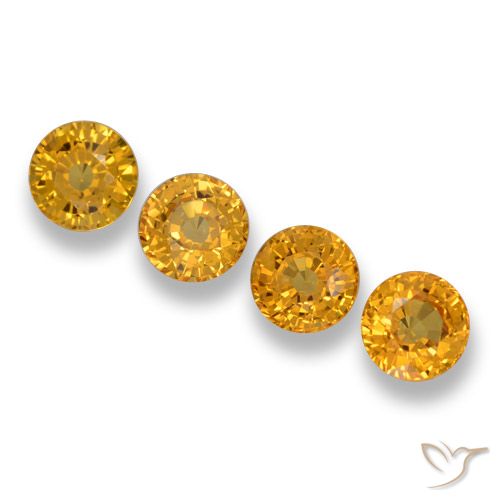 2.70ctw Naturel Orange doré profond Saphir, Tour, VVS-VS