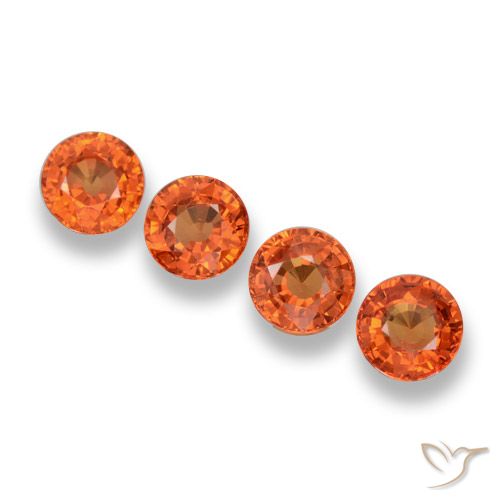 2.25ctw Naturel Orange moyen Saphir, Tour, VVS-VS