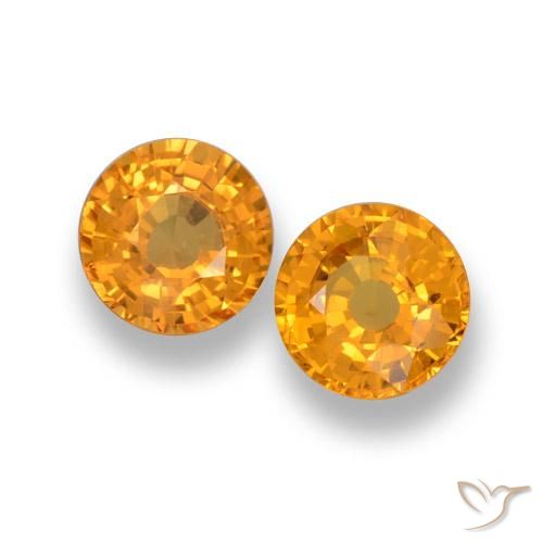 1.27ctw Naturel Or orange foncé Saphir, Tour, VVS-VS