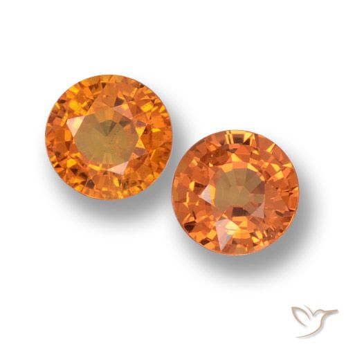 1.39ctw Naturel Orange moyen Saphir, Tour, VVS-VS, Photo A