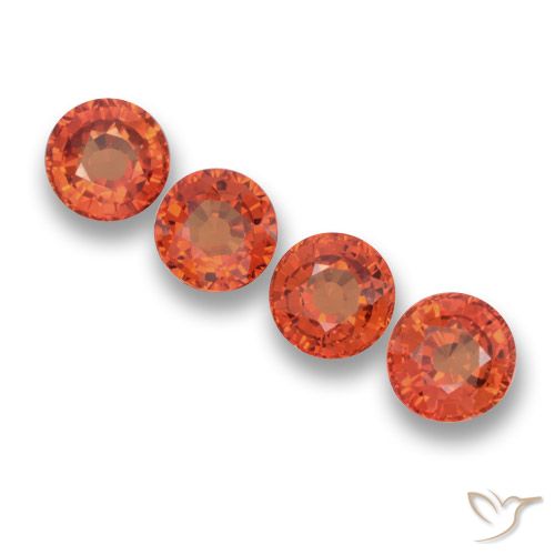 2.46ctw Naturel Orange moyen Saphir, Tour, VVS-VS